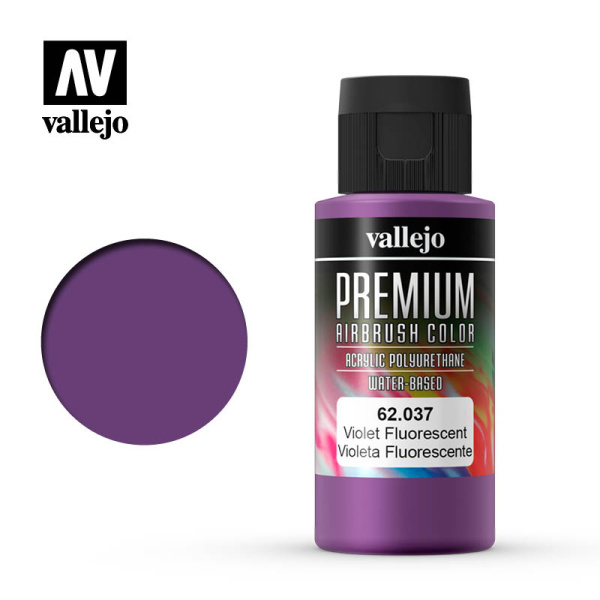 Vallejo Premium Airbrush Color Fluo Violet 60ml  #VAL62.037