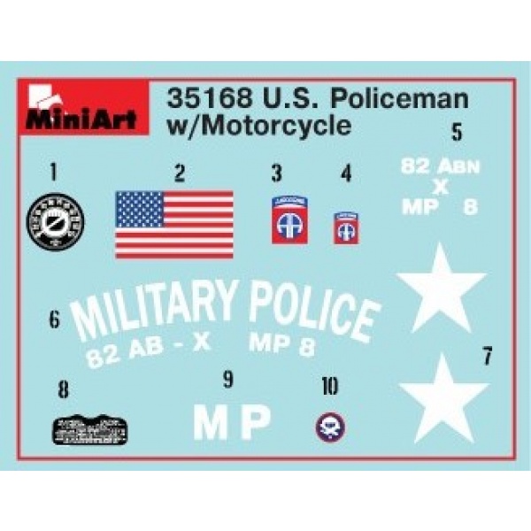 MiniArt 1:35 U.S.Military Policeman w/Motorcycle   MA35168 - Afbeelding 5