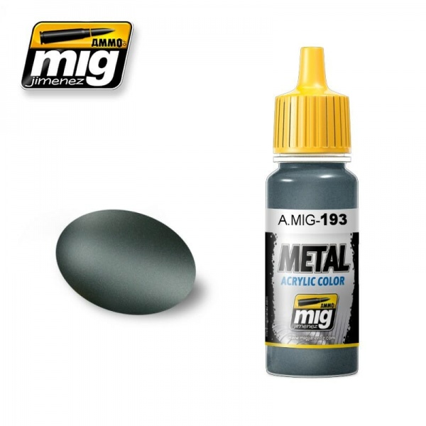 AMMO MIG Metal Acrylic Color #0193 Bluish Titanium 17ml    MIG-0193