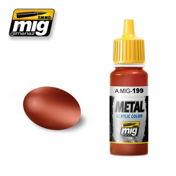 AMMO MIG Metal Acrylic Color #0199 Copper 17ml   MIG-0199