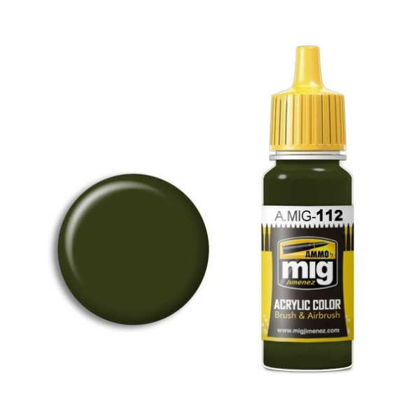 AMMO MIG Acrylic Color #0112 SCC15 Olive Drab  17ml  MIG-0112