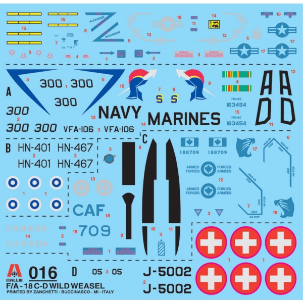 Italeri 1:72 F/A-18 Wild Wiesel C/D     IT016 - Afbeelding 3