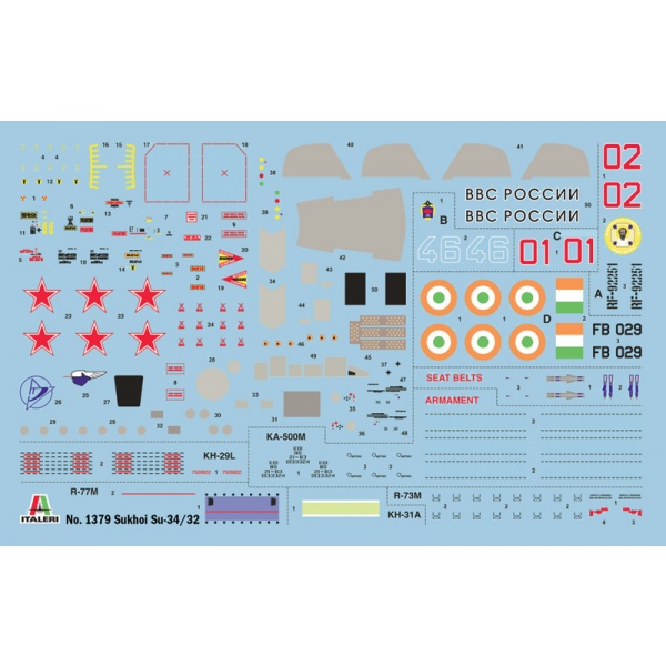 Italeri 1:72 Sukhoi SU-34 / SU-32 FN     IT1379 - Afbeelding 5