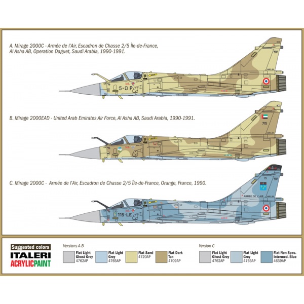 Italeri 1:72 Mirage 2000C  Gulf War  25the Anniversary     IT1381 - Afbeelding 6