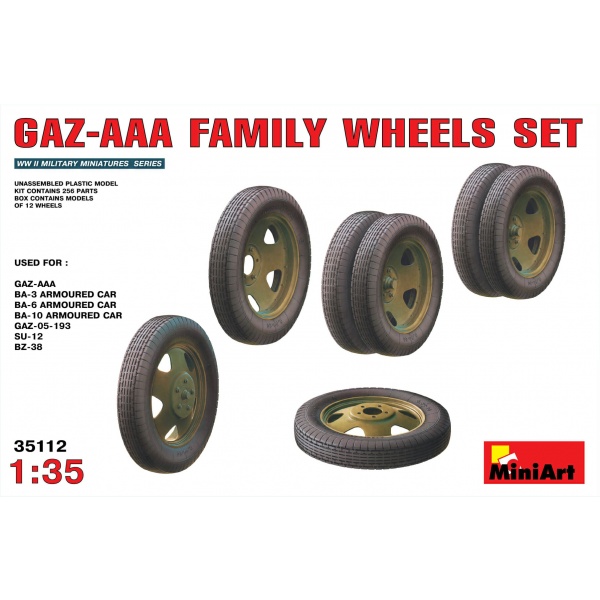 Miniart 1:35 WWII GAZ-AAA Family Wheels Set     MA35112