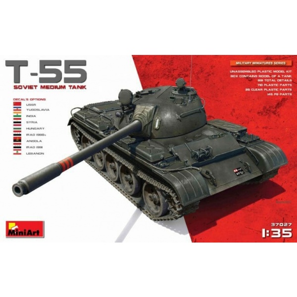 Miniart 1:35  T-55 Soviet Medium Tank     MA37027