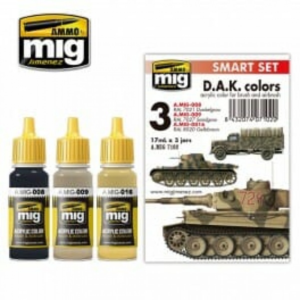 Ammo MIG D.A.K. Color Set     MIG7102