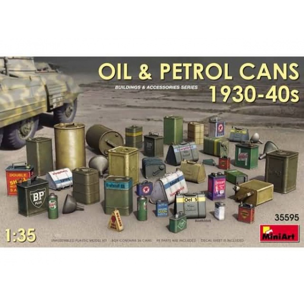 MiniArt 1:35 Oil & Petrol Cans  1930-40s     MA35595