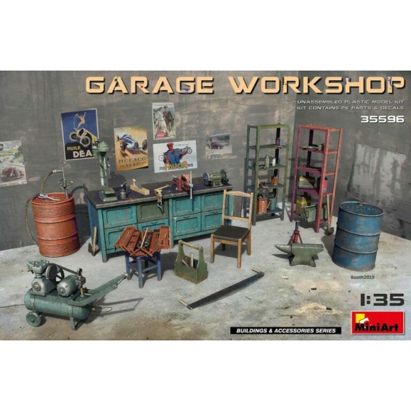 Miniart 1:35 Garage Workshop     MA35596
