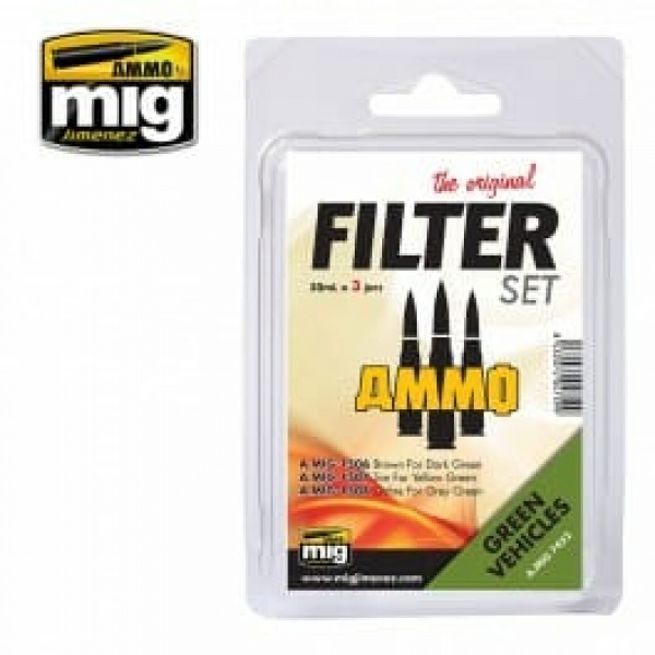 Ammo Mig Filter Set for Green Vehicles     MIG7452