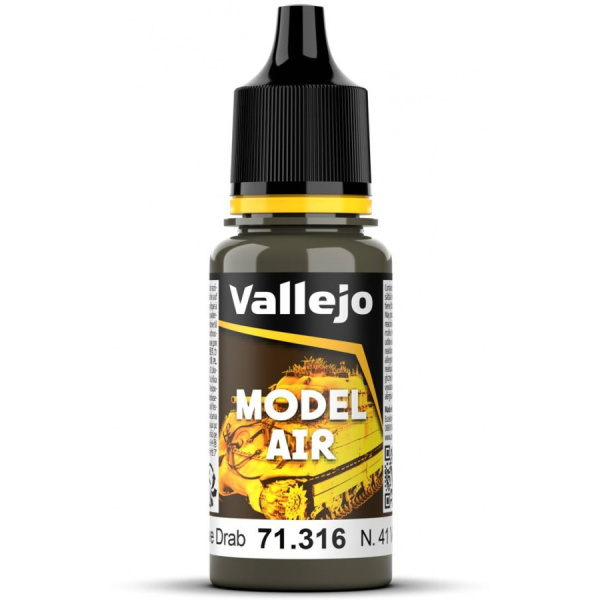 Vallejo Model Air N41 DK. Olive Drab  17ml  #VAL71.316