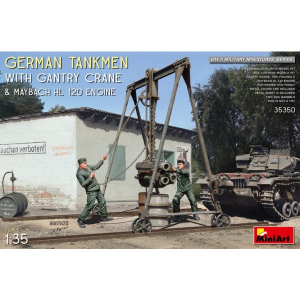 Miniart 1:35 German Tankmen whit Gantry Crane & Maybach HL 120 Engine     MA35350