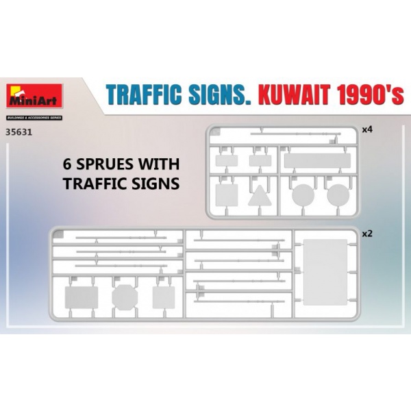 Miniart 1:35 Traffic Signs Kuwait 1990s     MA35631 - Afbeelding 2