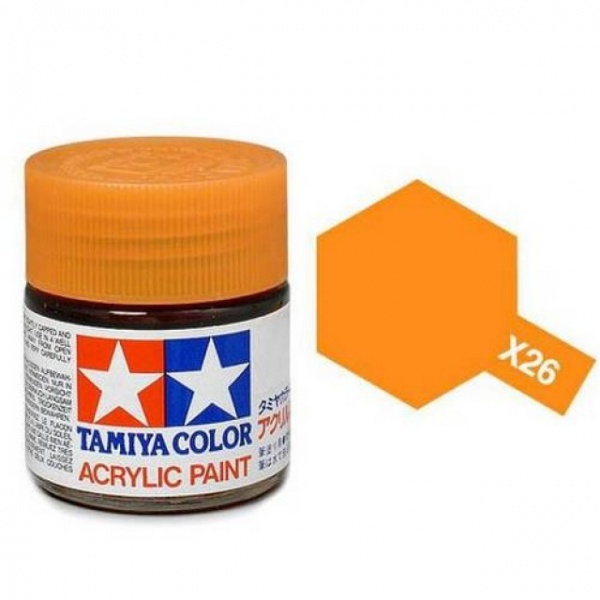 Tamiya Acrylic Paint X-26 Clear Orange  Gloss  23ml    TAM81026