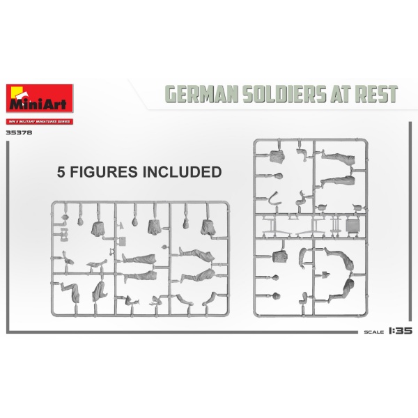 Miniart 1:35 German Soldiers At Rest     MA35378 - Afbeelding 3