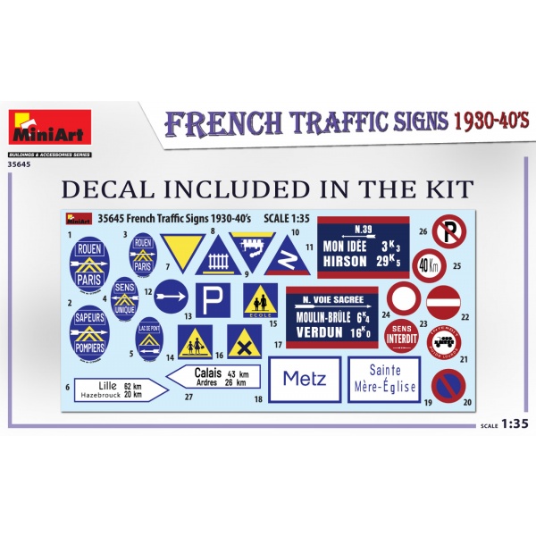 Miniart 1:35 French Traffic Signs 1930-40s     MA35645 - Afbeelding 5