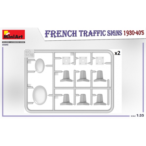 Miniart 1:35 French Traffic Signs 1930-40s     MA35645 - Afbeelding 3