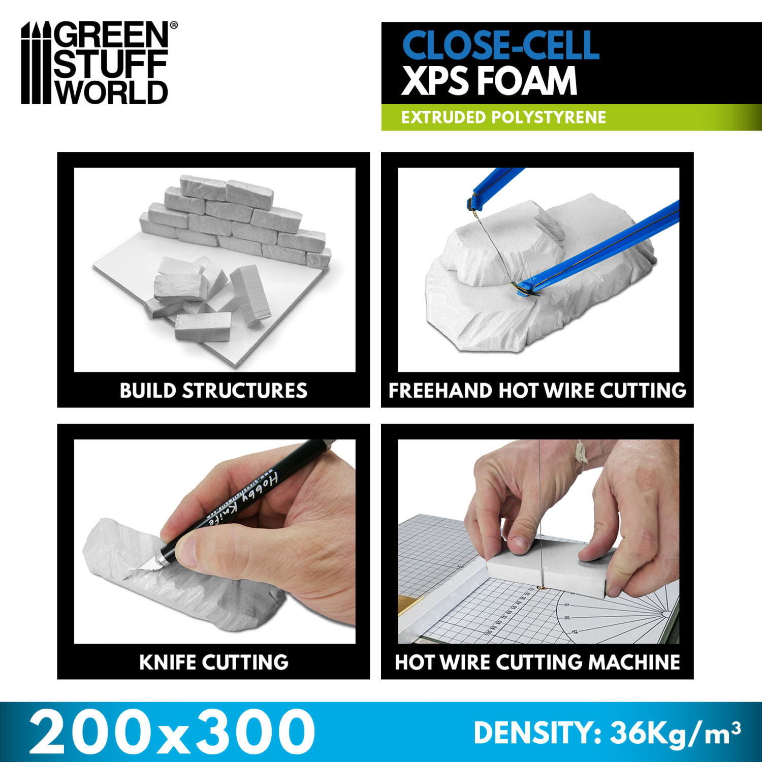 Green Stuff Extruded FOAM XPS 30mm - A4 size GSW10983 - Afbeelding 2