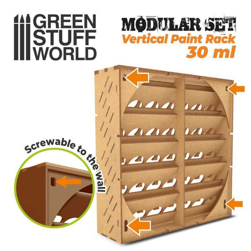 Verical Module In Modular Rack Green Stuff Modular Paint Rack - VERTICAL 30ml GSW11242 - De Heilige ...