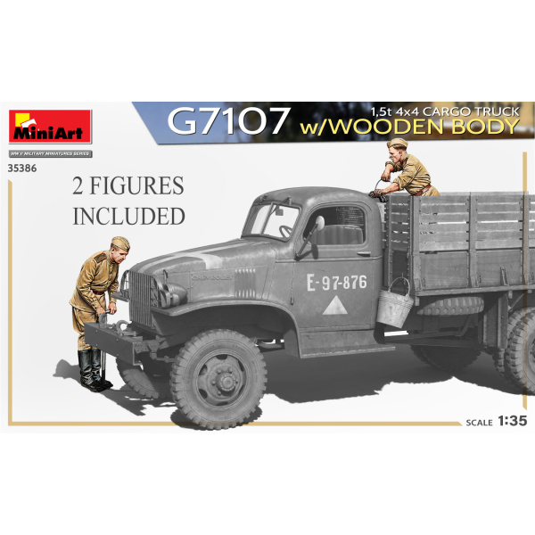 MiniArt 1:35 G7107 1,5t 4x4 Cargo Truck w/ Wooden Body     MA35386 - Afbeelding 5