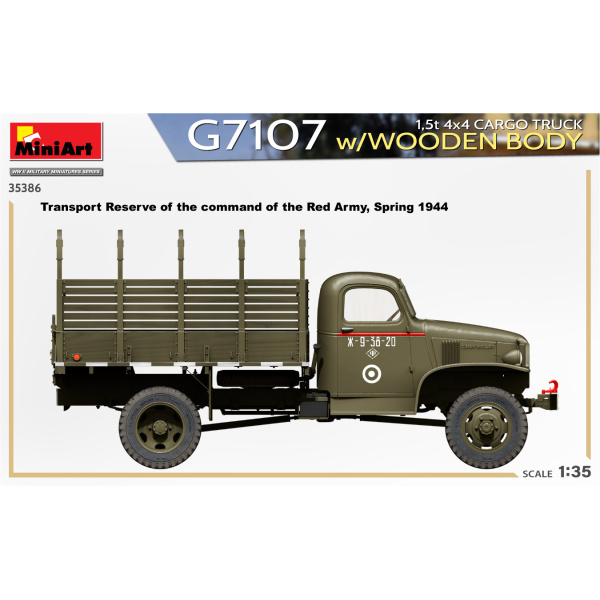 MiniArt 1:35 G7107 1,5t 4x4 Cargo Truck w/ Wooden Body     MA35386 - Afbeelding 4