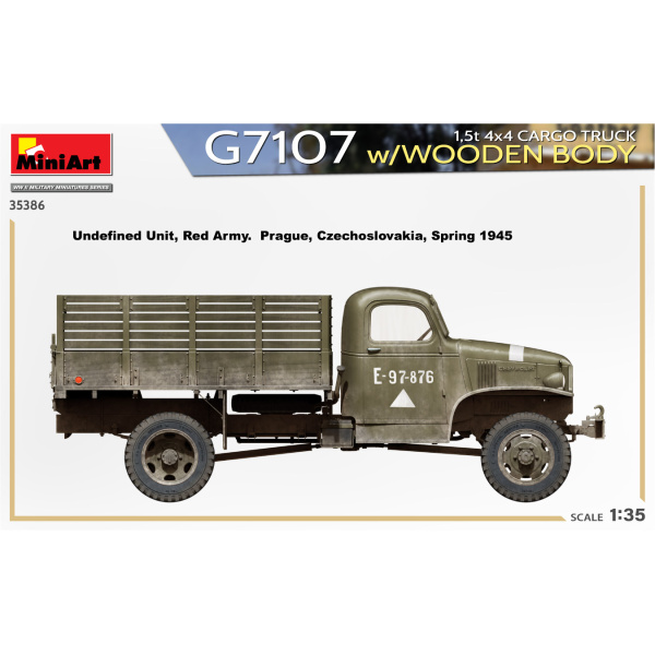 MiniArt 1:35 G7107 1,5t 4x4 Cargo Truck w/ Wooden Body     MA35386 - Afbeelding 2