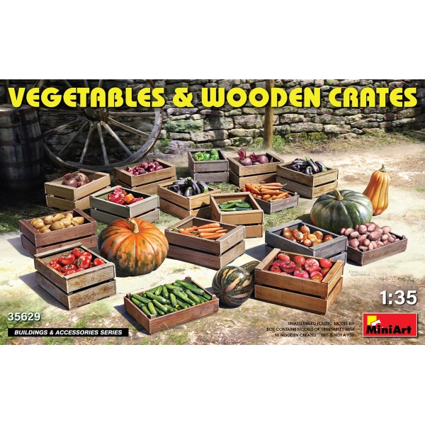 MiniArt 1:35 Vegetables & Wooden Crates     MA35629