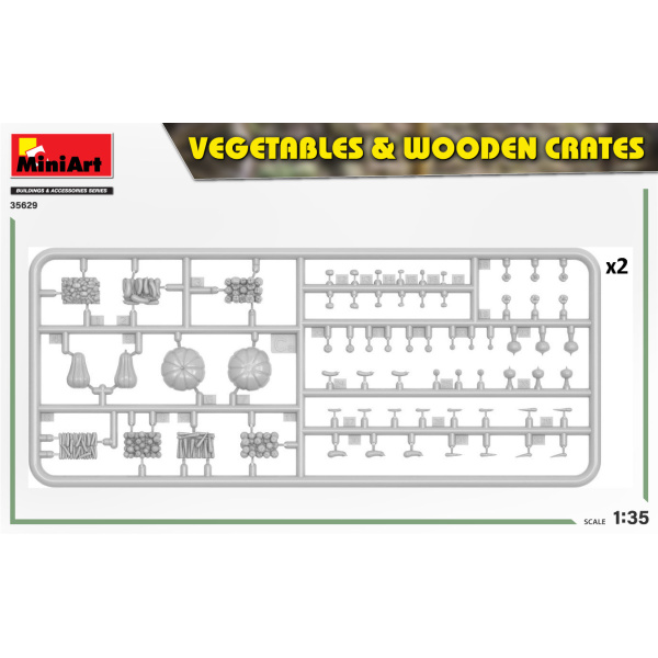 MiniArt 1:35 Vegetables & Wooden Crates     MA35629 - Afbeelding 2