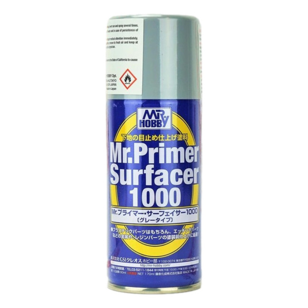 Mr.Hobby Surfacer 1000 Primer  Grey  170ml    MRH-B-524