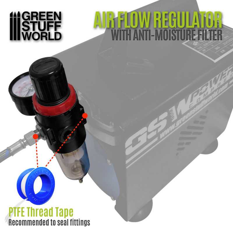 Titan 19442 In-Line Air Flow Regulator With Thumbscrew Valve Control