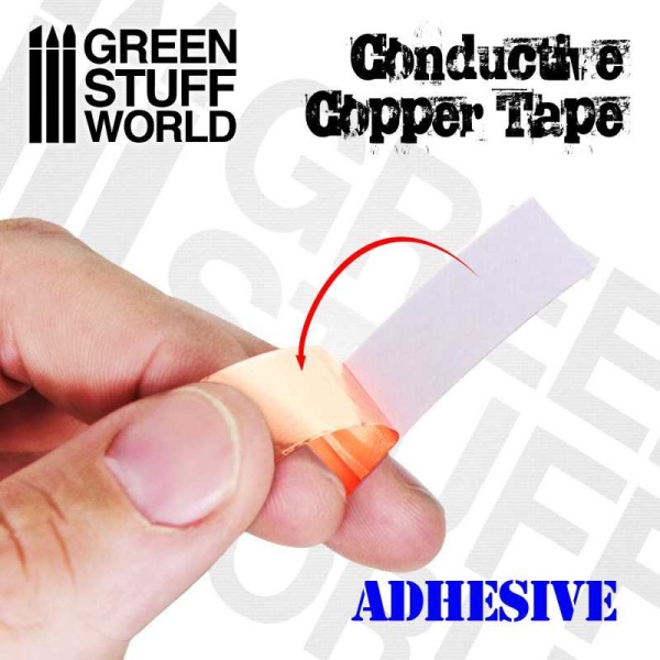 Green Stuff Conductive Copper Tape  3mm x 20 meter     GSW2165 - Afbeelding 3