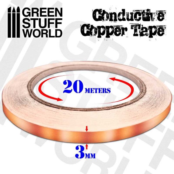 Green Stuff Conductive Copper Tape  3mm x 20 meter     GSW2165