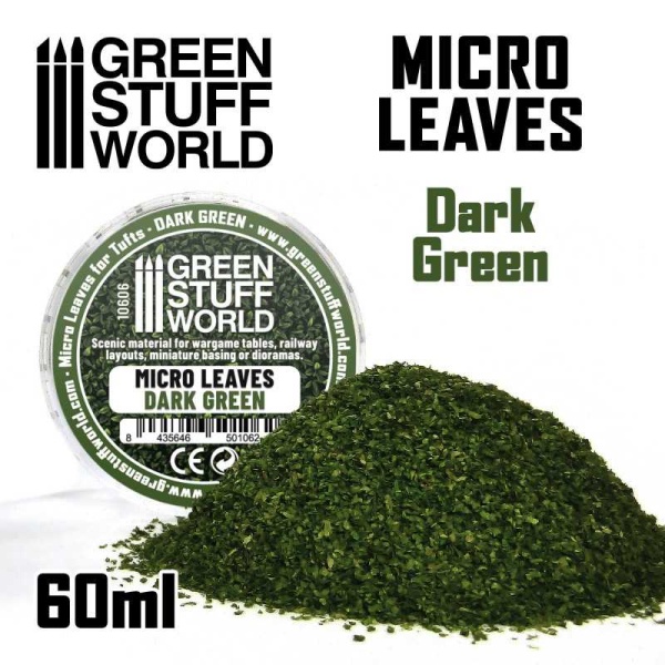 Green Stuff Micro Leaves  Dark Green Mix     GSW10606