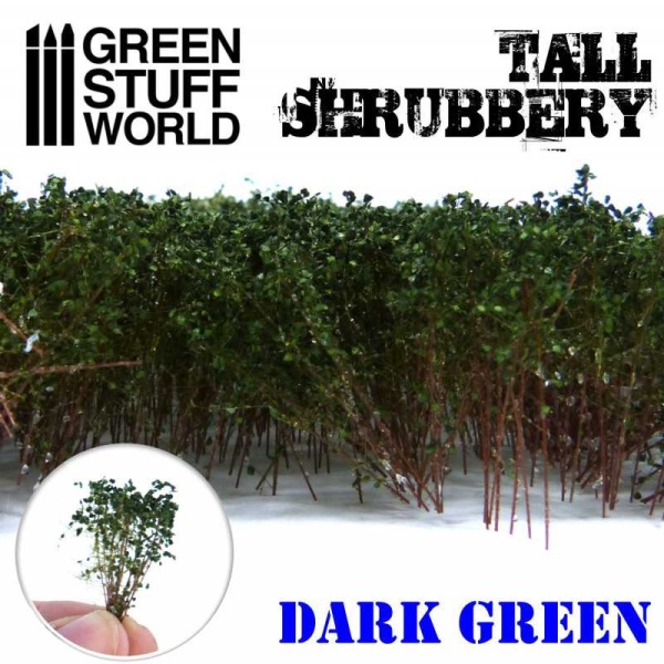 Green Stuff Tall Schrubbery DARK GREEN GSW9924 - Afbeelding 3