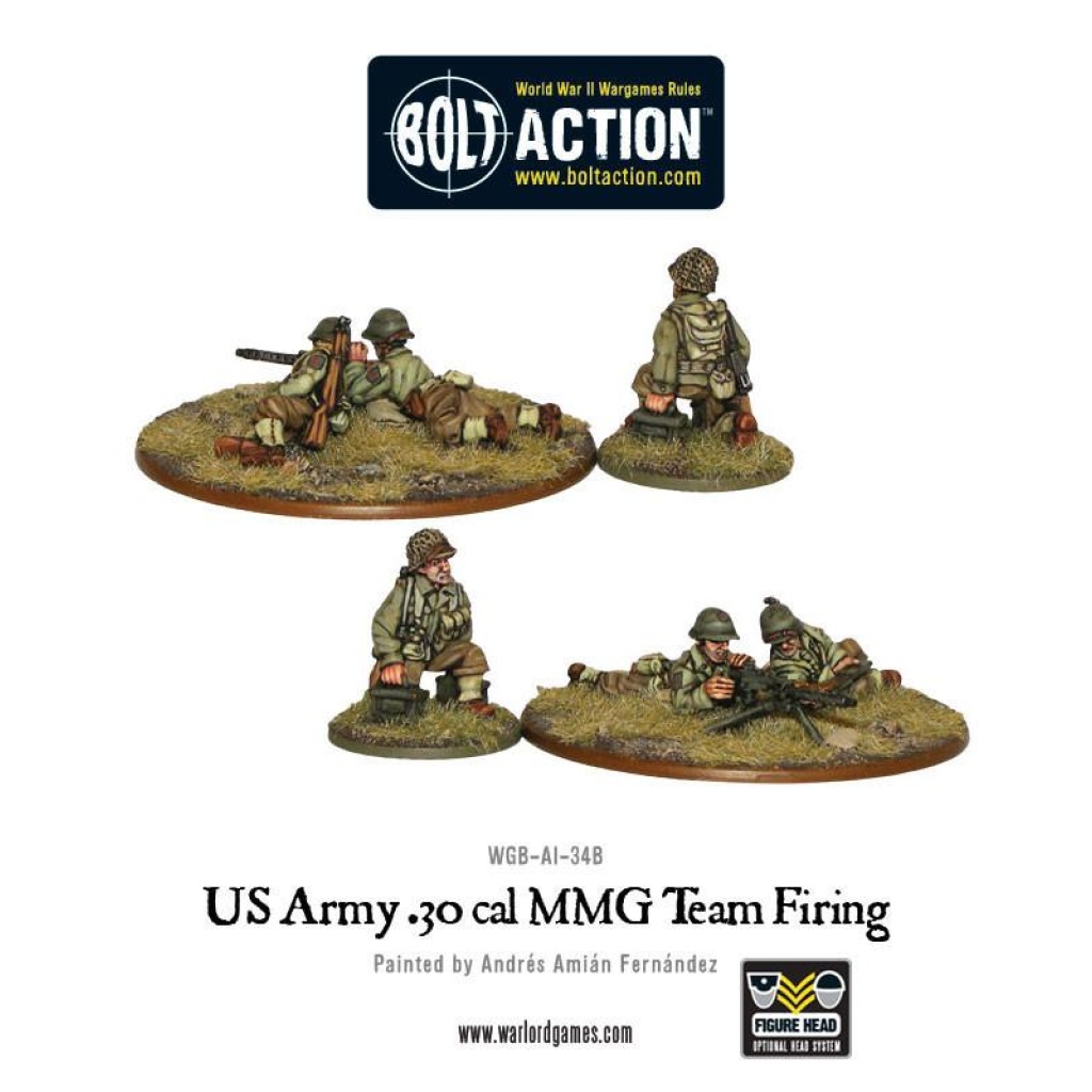 Bolt Action US Army 30 Cal MMG Team Firing EN #WGB-AI-34 #WGB-AI-34