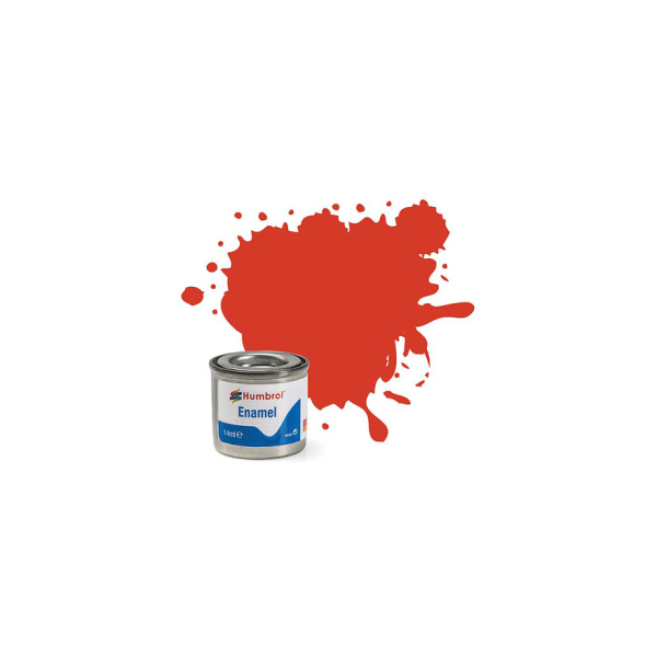 Humbrol Enamel Paint #174 Signal Red Satin  14ml     HAA1897