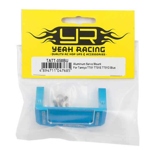 Yeah Racing Alu. Servo Mount for Tamiya TT01/TT01E/TT01D  #TATT-058BU