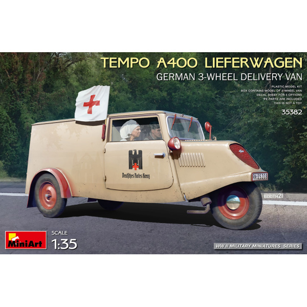 MiniArt 1:35 Tempo A400 Lieferwagen. German 3-Wheel Delivery Van     MA35382