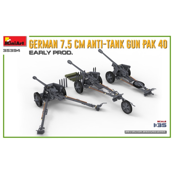 MiniArt 1:35 german 7.5cm Anti-Tank Gun Pak 40. Early Prod.     MA35394 - Afbeelding 3