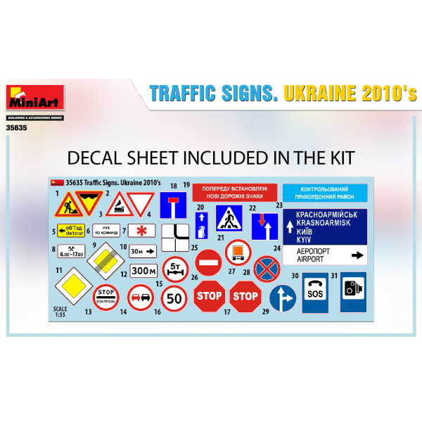 MiniArt 1:35 Traffic Signs . Ukraine     MA35635 - Afbeelding 3