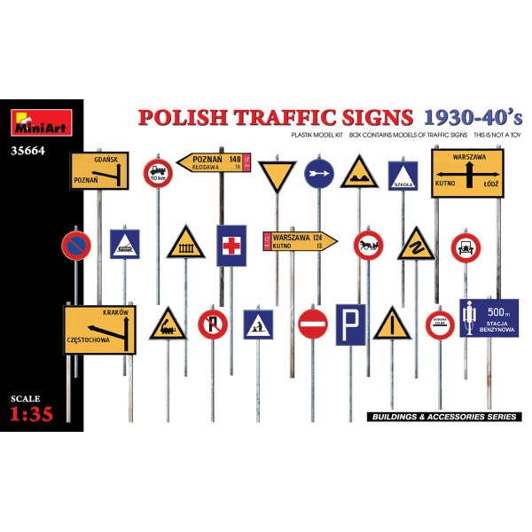 MiniArt 1:35 Polish Traffic Signs 1930-40     MA35664