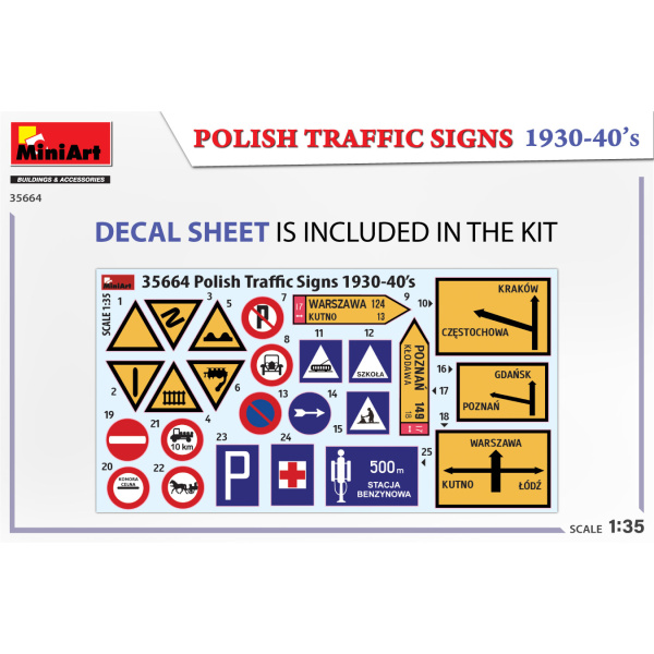 MiniArt 1:35 Polish Traffic Signs 1930-40     MA35664 - Afbeelding 5