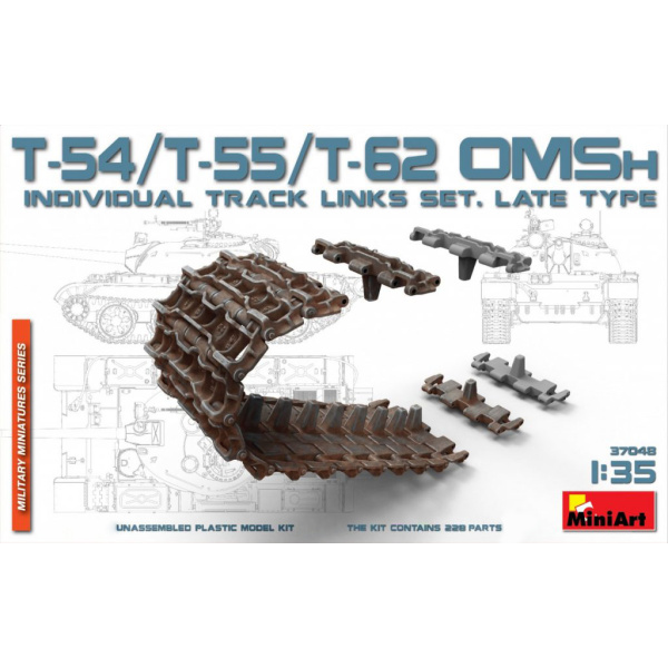 MiniArt 1:35 T-54,T-55,T-62 OMSh Individial Track Links Set     MA37048