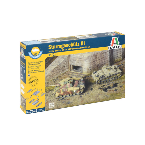 Italeri 1:72 Sturmgeschutz III 2x Fast Assembly kit     IT7522