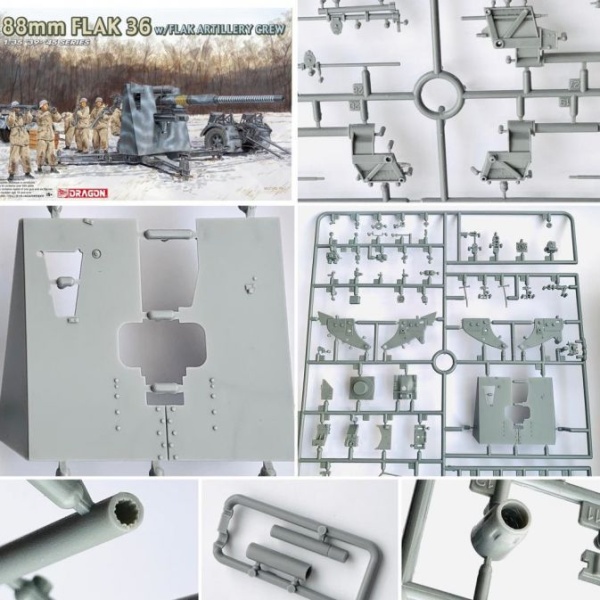 Dragon 1:35  88mm FLAK 36 w/Flak Artillery Crew   DR6260