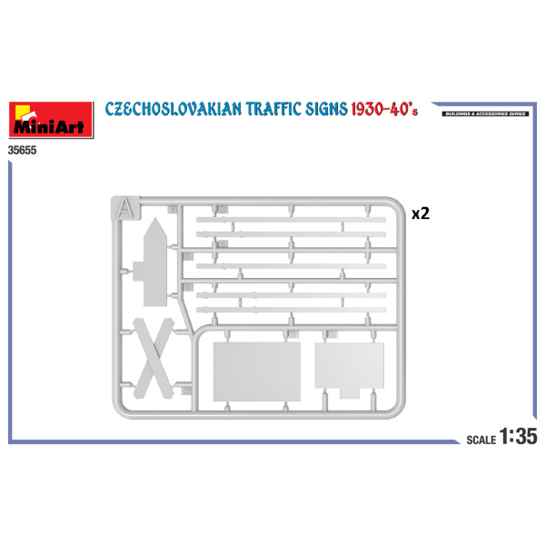 MiniArt 1:35 Czechoslovakian Traffic Signs 1930-40s     MA35655 - Afbeelding 4