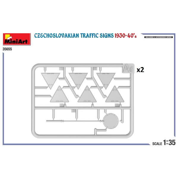 MiniArt 1:35 Czechoslovakian Traffic Signs 1930-40s     MA35655 - Afbeelding 3