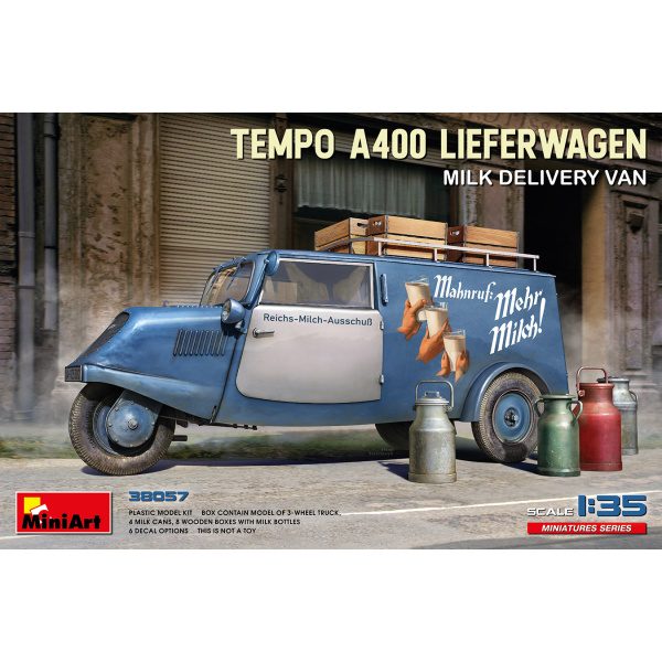 MiniArt 1:35 Tempo A400 Lieferwagen. Milk Delivery Van     MA38057