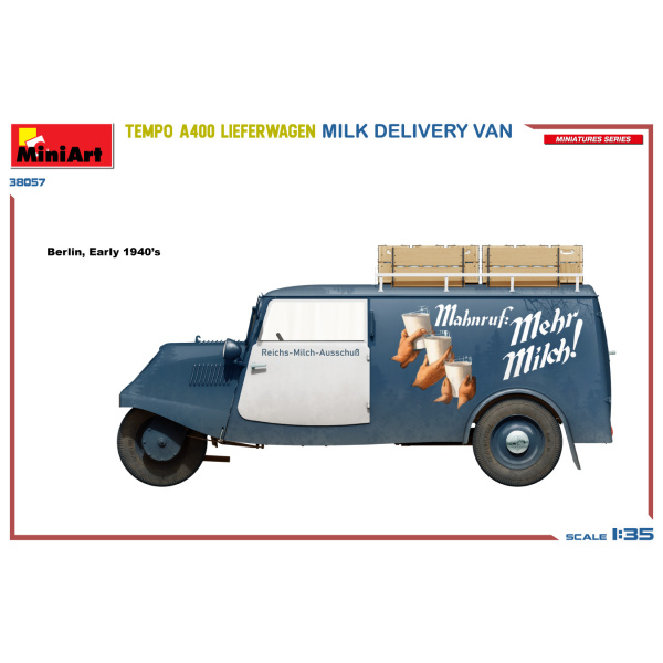 MiniArt 1:35 Tempo A400 Lieferwagen. Milk Delivery Van     MA38057 - Afbeelding 4