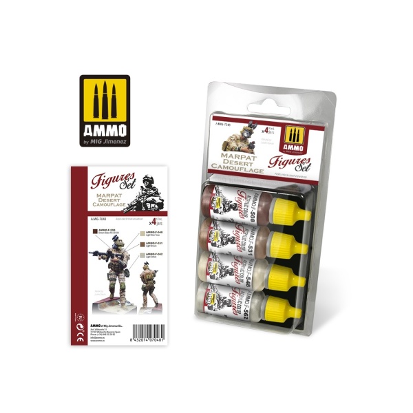 Ammo Mig Marpat Desert Camouflage Figures Color Set     MIG7048